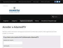 Tablet Screenshot of profesionales.adamedtv.com